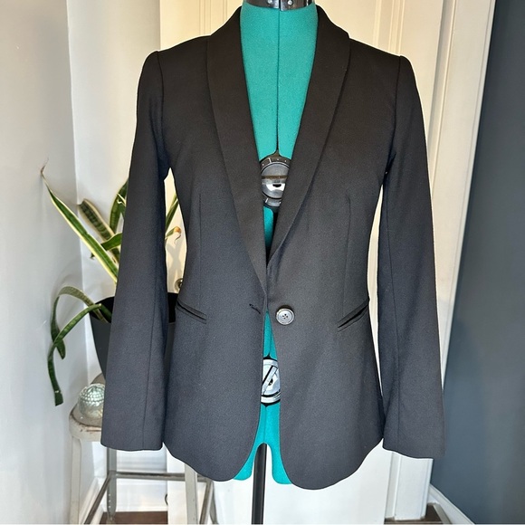 Black classic one button J. Crew Blazer - Picture 11 of 15